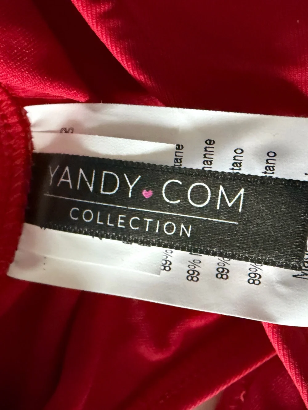 FINAL PRICE! Yandy Red Mesh One Piece Plunging Swimsuit NEW Size Large